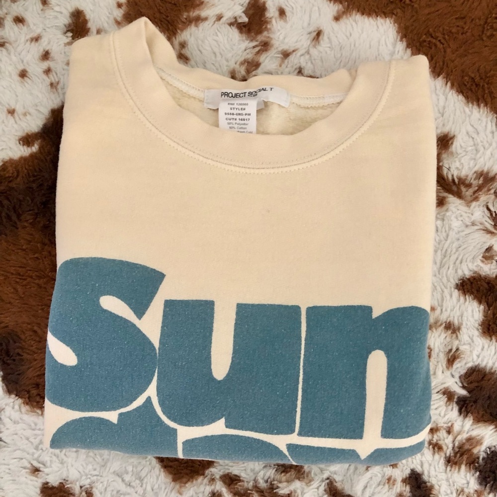 VICI sunday cotton blend cropped sweatshirt size S/M